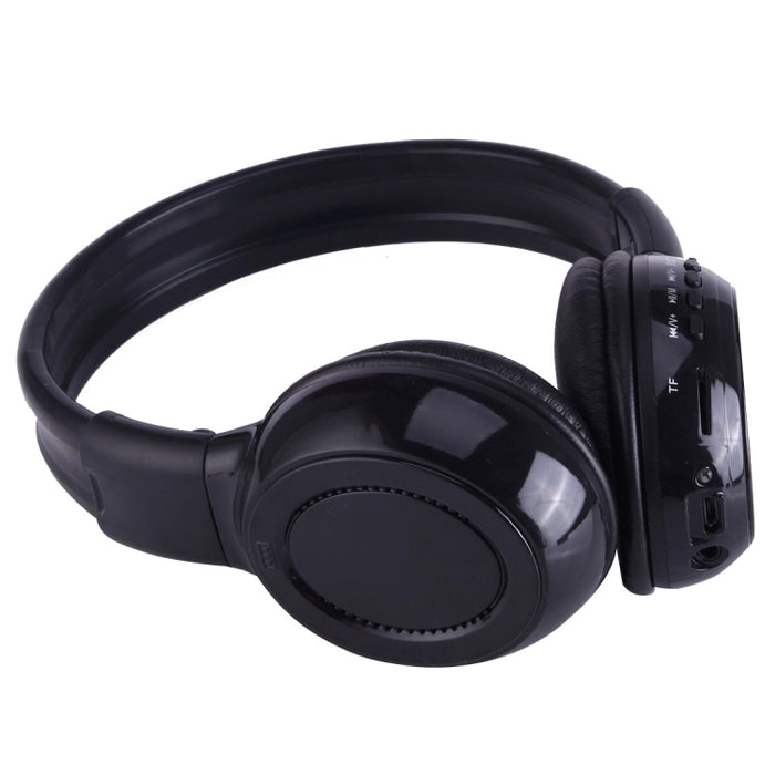 BS-N65 Auriculares inalámbricos estéreo de alta fidelidad plegables con diadema con pantalla LCD, ranura para tarjeta TF, luz indicadora LED y función FM