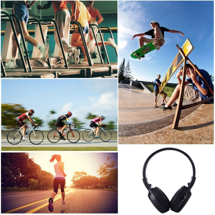 BS-N65 Auriculares inalámbricos estéreo de alta fidelidad plegables con diadema con pantalla LCD, ranura para tarjeta TF, luz indicadora LED y función FM