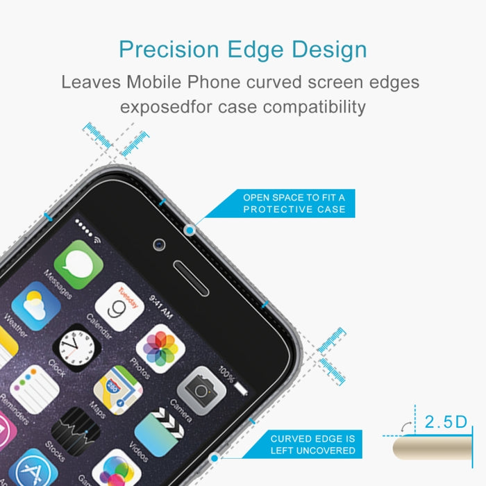 Película de vidrio templado 2.5D 9H de 0,26 mm para iPod touch 6 / touch 7