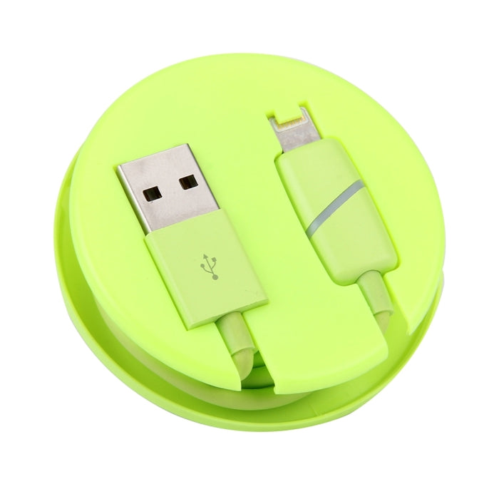 Pin circular del estilo 8 de la caja de regalo de la bobina del 1m al cable de sincronización de datos del USB con el indicador para el iPhone, iPad