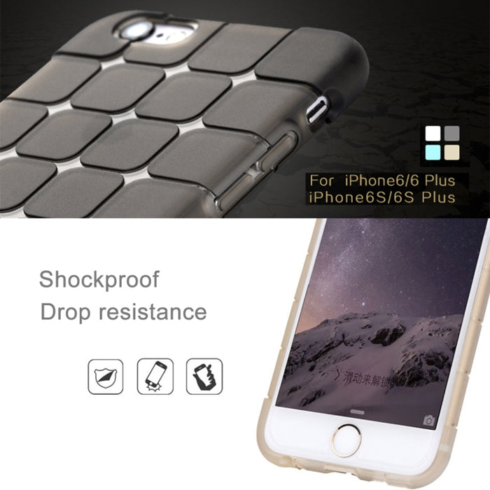 Serie Rock Magic Cube para iPhone 6 Plus y 6s Plus Funda protectora trasera transparente de TPU suave