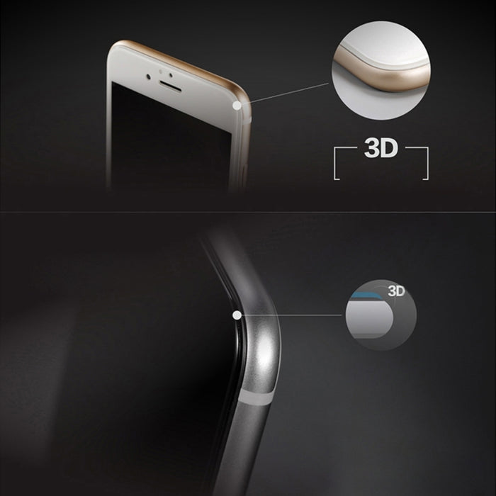 Película de pantalla de vidrio templado a prueba de explosiones 3D de dureza superficial 9H de 0,26 mm para iPhone 6 Plus y 6s Plus
