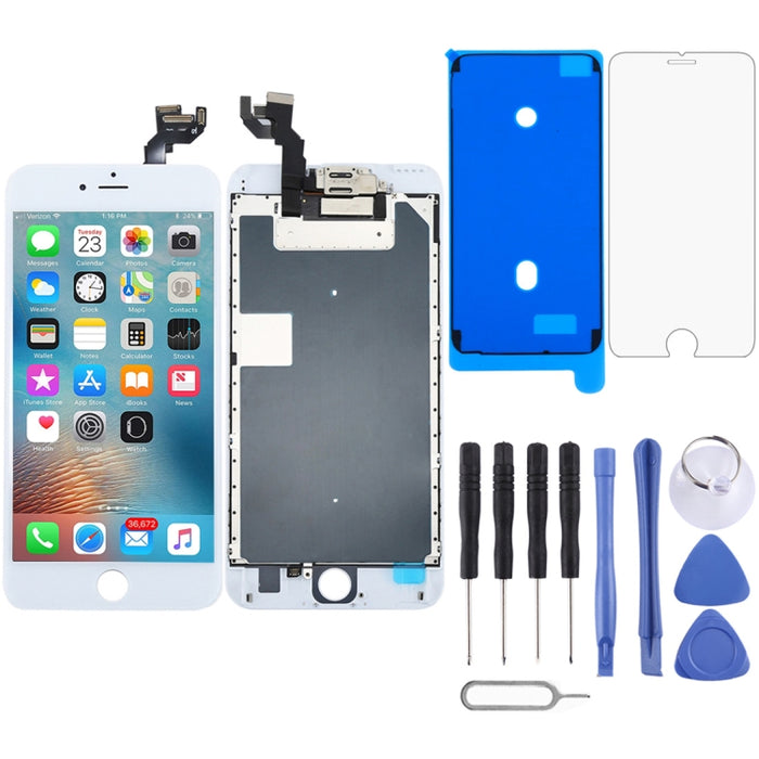 Pantalla LCD y digitalizador de montaje completo con cámara frontal para iPhone 6s Plus, 4 in 1 for i6S Plus White, 4 in 1 for i6S Plus Black