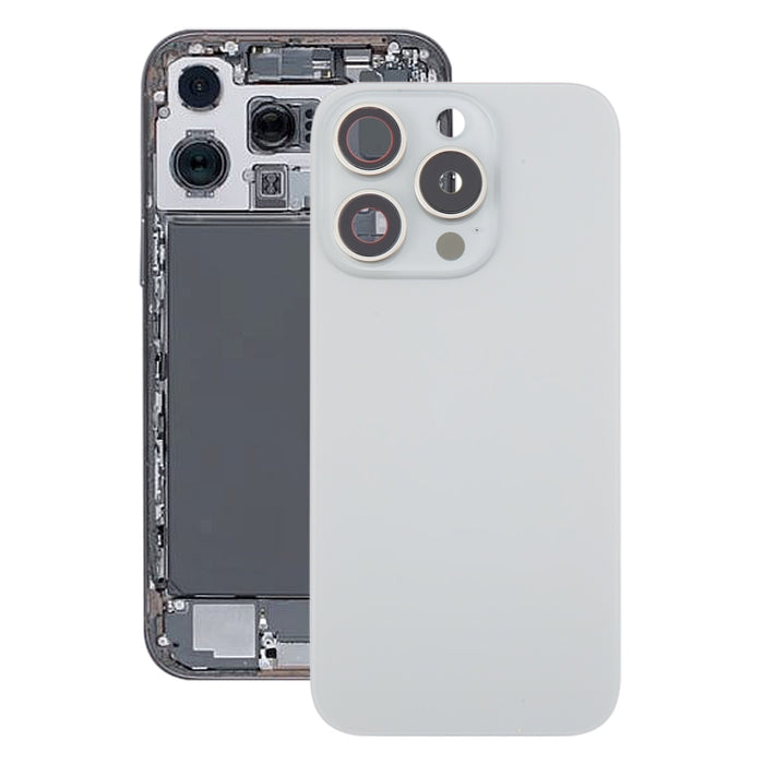 Para iPhone 16 Pro Max Cubierta trasera de batería de vidrio original con cubierta de lente de cámara, For iPhone 16 Pro Max