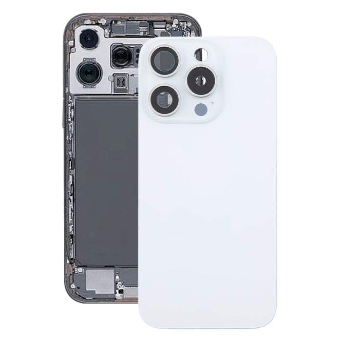 Para iPhone 16 Pro Max Cubierta trasera de batería de vidrio original con cubierta de lente de cámara, For iPhone 16 Pro Max