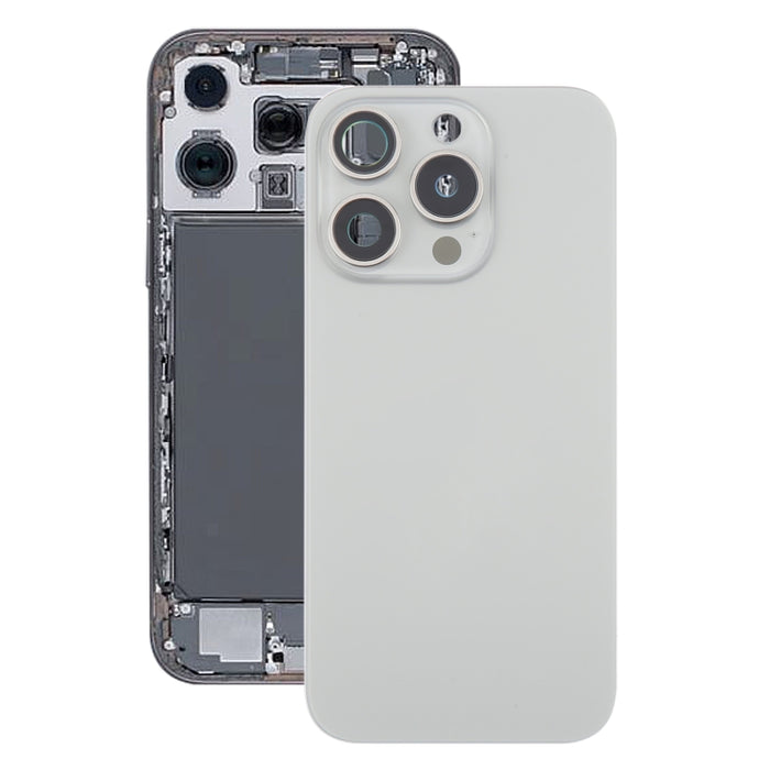 Para iPhone 16 Pro Max Cubierta trasera de batería de vidrio original con cubierta de lente de cámara + imán MagSafe, For iPhone 16 Pro Max(with MagSafe)