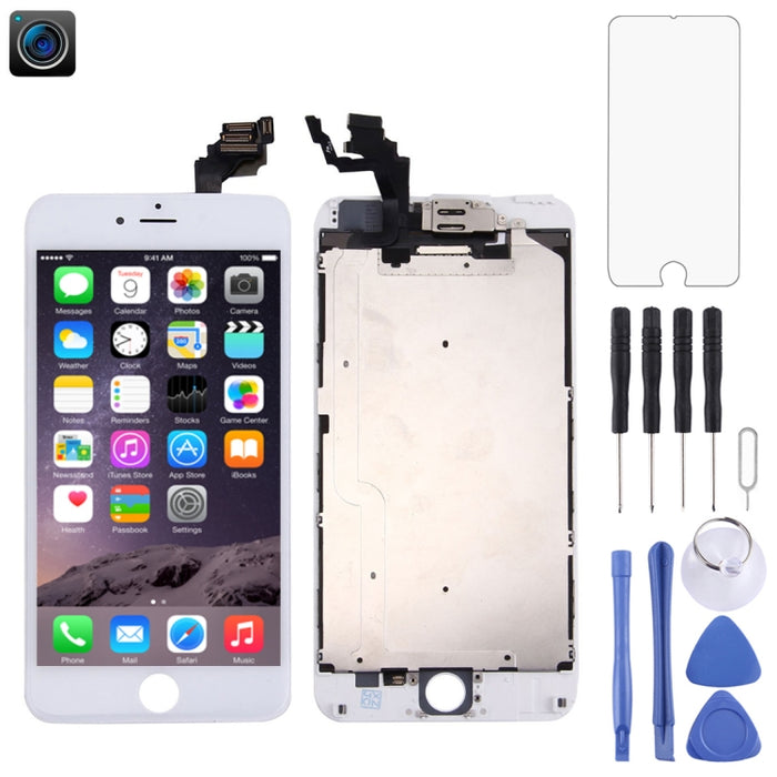 Pantalla LCD y digitalizador de montaje completo con cámara frontal para iPhone 6 Plus, 4 in 1 for i6 Plus White, 4 in 1 for i6 Plus Black