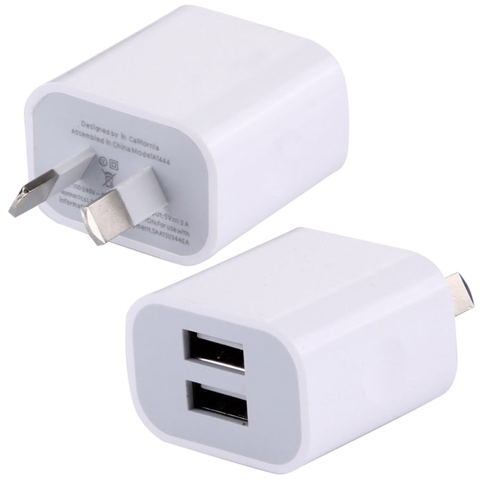 Cargador de 2 puertos USB de alta compatibilidad de 5V 2A, enchufe AU