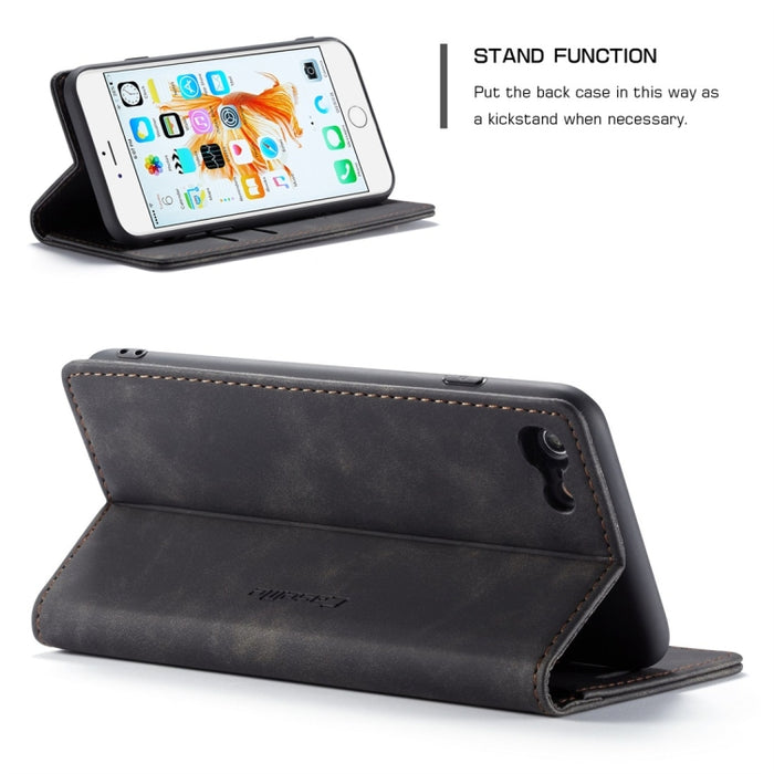 CaseMe-013 Funda de cuero con tapa horizontal esmerilada retro multifuncional para iPhone 6 Plus / 6s Plus, con ranura para tarjeta, soporte y billetera