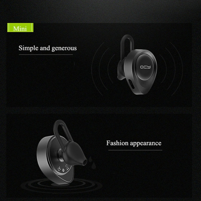 QCY J11 Auricular inalámbrico Bluetooth 4.1 de conducción universal con micrófono para teléfonos inteligentes u otros dispositivos Bluetooth, distancia efectiva de Bluetooth: 10 M