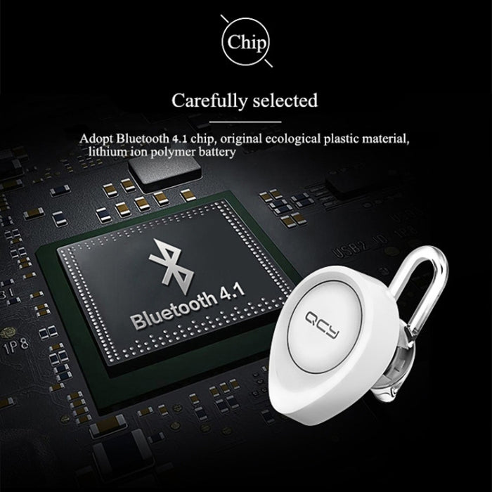QCY J11 Auricular inalámbrico Bluetooth 4.1 de conducción universal con micrófono para teléfonos inteligentes u otros dispositivos Bluetooth, distancia efectiva de Bluetooth: 10 M