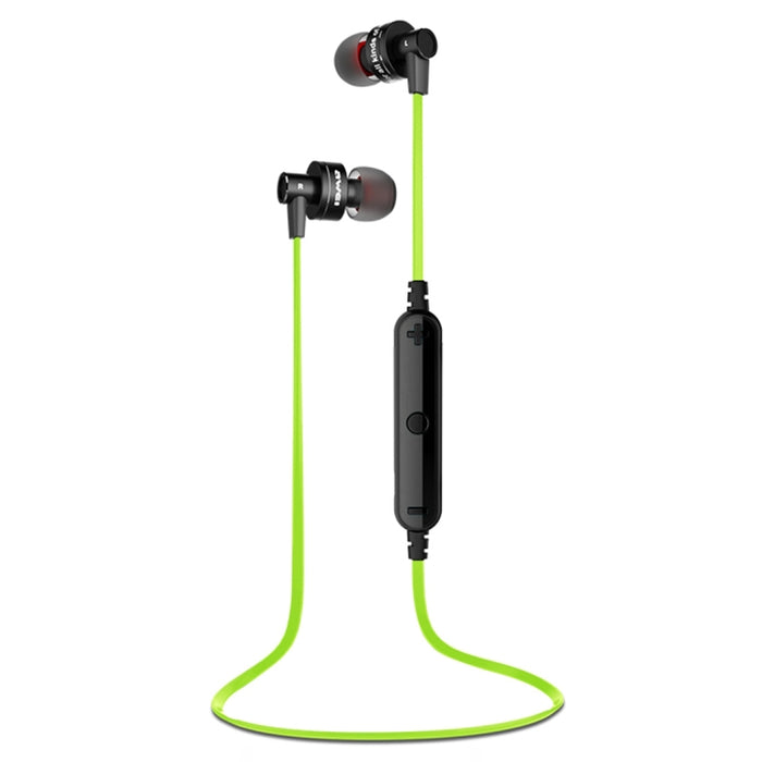 AWEI A990BL Auricular estéreo Bluetooth inalámbrico deportivo con control de cable + micrófono, compatible con llamadas manos libres