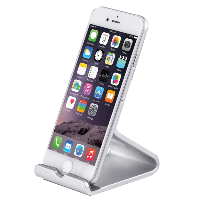 Exquisito soporte de escritorio de aleación de aluminio soporte DOCK para iPhone, Galaxy, Huawei, Xiaomi, LG, HTC y tableta de 7 pulgadas