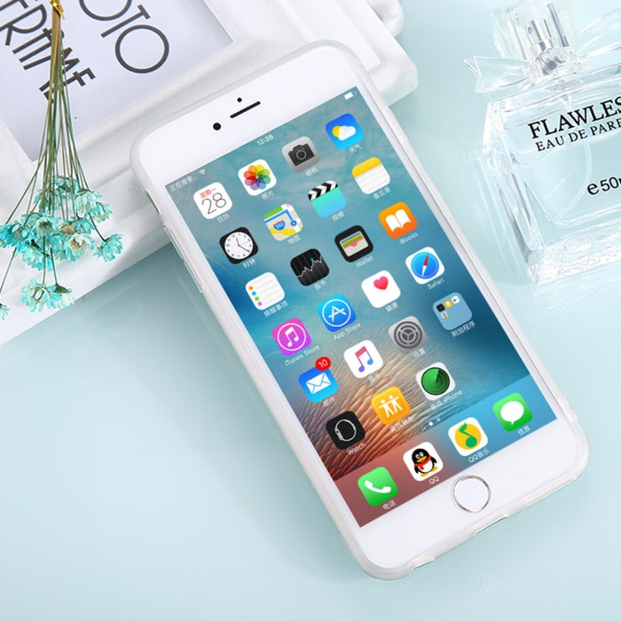 Para iPhone 6 Plus y 6s Plus Funda protectora trasera de TPU con patrón de mármol
