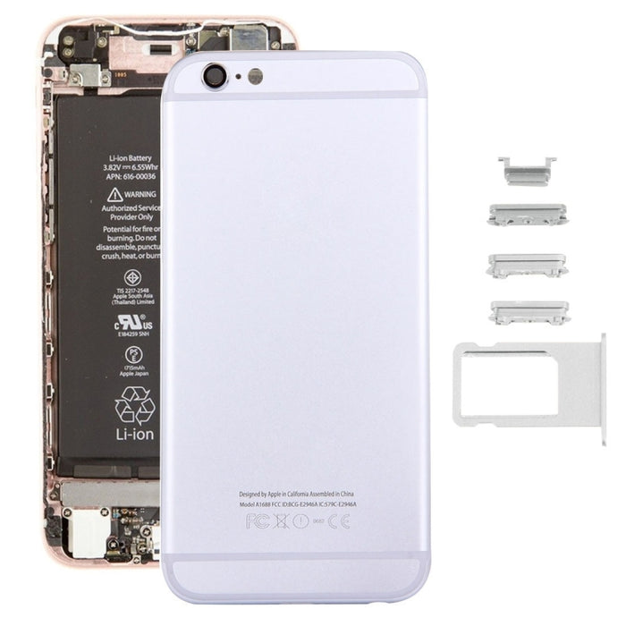 5 en 1 para iPhone 6s (Cubierta trasera + Bandeja para tarjetas + Tecla de control de volumen + Botón de encendido + Tecla vibradora con interruptor de silencio) Cubierta de carcasa de ensamblaje completo, For 6s, For iPhone 6s (with side Key)���������...