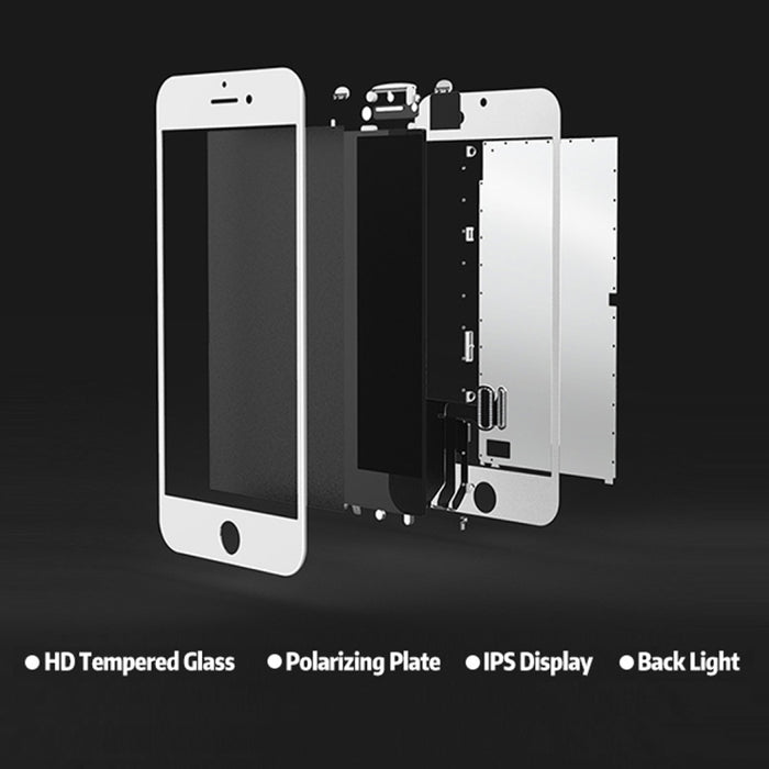 Pantalla LCD y digitalizador de montaje completo con marco para iPhone 6s, 3 in 1 for i6s with Frame White, 3 in 1 for i6s with Frame Black
