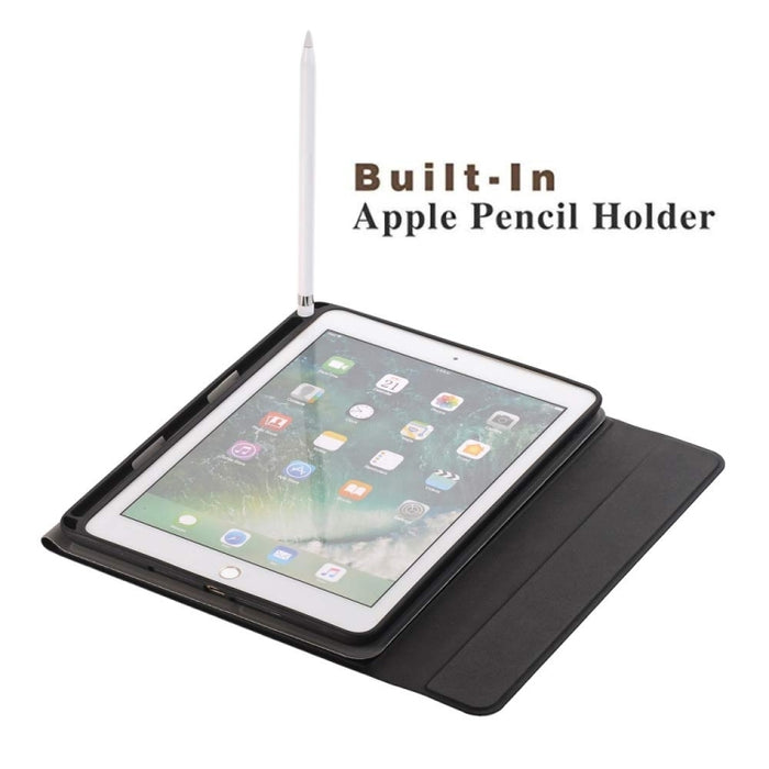Teclado Bluetooth desmontable + Funda de cuero con tapa horizontal para tableta con soporte y portalápices para iPad Pro de 9,7 pulgadas, iPad Air, iPad Air 2, iPad de 9,7 pulgadas (2017), iPad de 9,7 pulgadas (2018)