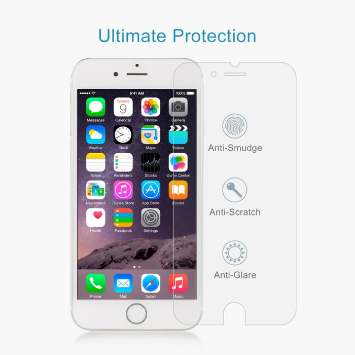 10 PCS para iPhone 8/7 0.26mm 9H Dureza superficial 2.5D Película de pantalla no completa de vidrio templado a prueba de explosiones
