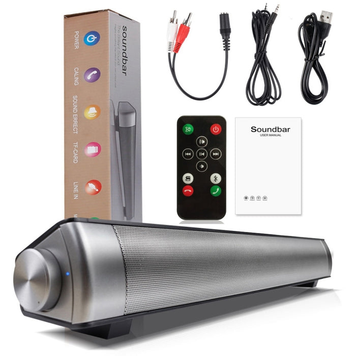Barra de sonido LP-08 (CE0152) Reproductor de MP3 USB Altavoz de barra de sonido inalámbrico Bluetooth 2.1CH con control remoto