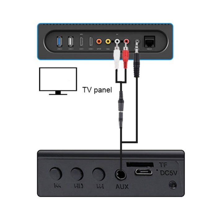 Barra de sonido LP-08 (CE0152) Reproductor de MP3 USB Altavoz de barra de sonido inalámbrico Bluetooth 2.1CH con control remoto