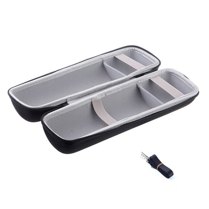 Bolsa de almacenamiento 2 en 1 de PU duro con cremallera + funda de silicona suave para Altavoz Bluetooth JBL Charge 3 con correa para el hombro