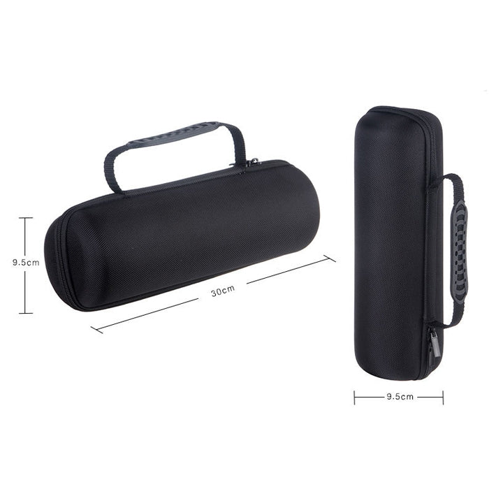 Bolsa de almacenamiento 2 en 1 de PU duro con cremallera + funda de silicona suave para Altavoz Bluetooth JBL Charge 3 con correa para el hombro