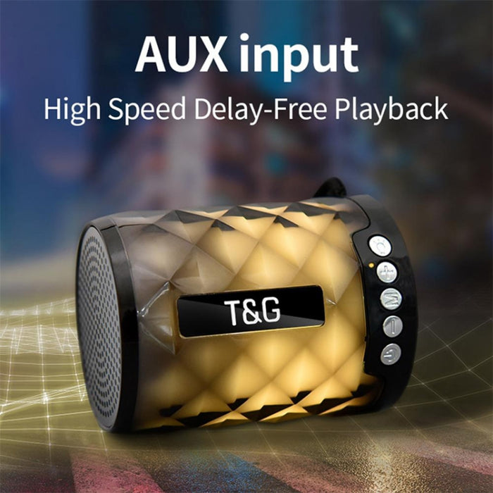 T&G TG155 Bluetooth 4.2 Mini Altavoz Bluetooth Inalámbrico Portátil con Luces de Colores