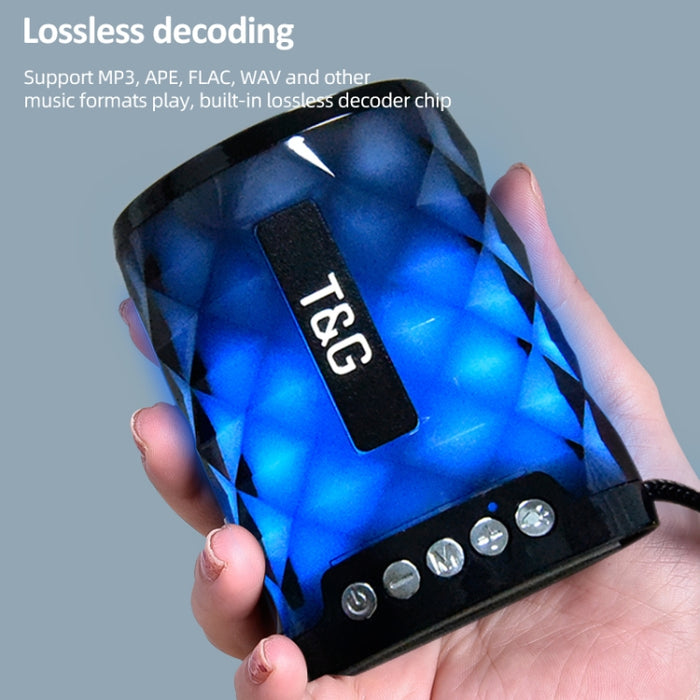 T&G TG155 Bluetooth 4.2 Mini Altavoz Bluetooth Inalámbrico Portátil con Luces de Colores