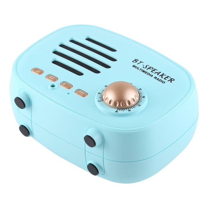 Q108 Mini Altavoz Bluetooth Inalámbrico Retro, Soporte Manos Libres/Tarjeta TF/disco U/FM
