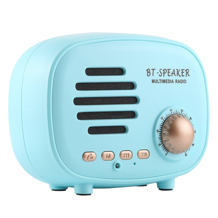 Q108 Mini Altavoz Bluetooth Inalámbrico Retro, Soporte Manos Libres/Tarjeta TF/disco U/FM