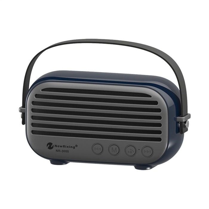 NewRixing NR-3000 elegante altavoz Bluetooth para el hogar con función de llamada manos libres, compatible con tarjeta TF, USB, FM y AUX