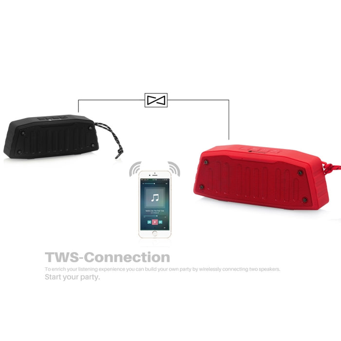 NewRixing NR-4019 Altavoz Bluetooth portátil para exteriores con función de llamada manos libres, compatible con tarjeta TF, USB, FM y AUX