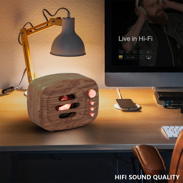 Altavoz Bluetooth inalámbrico B11 Bluetooth 5,0 de estilo Retro, compatible con llamadas manos libres, tarjeta TF de 32GB y conector de Audio de 3,5mm