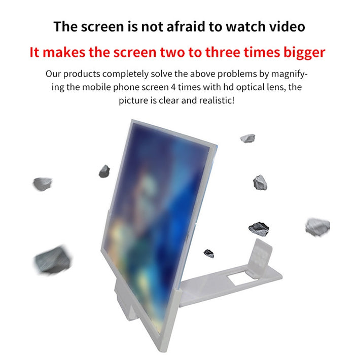 AMPLIFICADOR DE PANTALLA Universal para teléfono móvil, protección contra radiación de 14 pulgadas, F3, amplificador de vídeo HD 3D con soporte