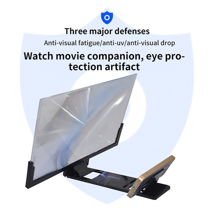 AMPLIFICADOR DE PANTALLA Universal para teléfono móvil, protección contra radiación de 14 pulgadas, F3, amplificador de vídeo HD 3D con soporte