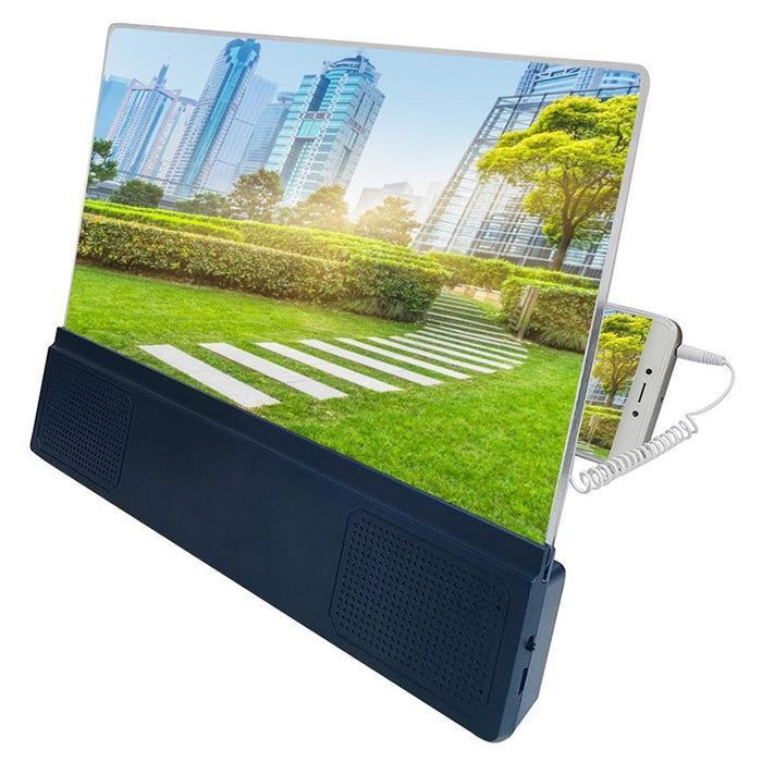 AMPLIFICADOR DE PANTALLA Universal para teléfono móvil F5 de 12 pulgadas, amplificador de vídeo HD con soporte y altavoz, versión de carga