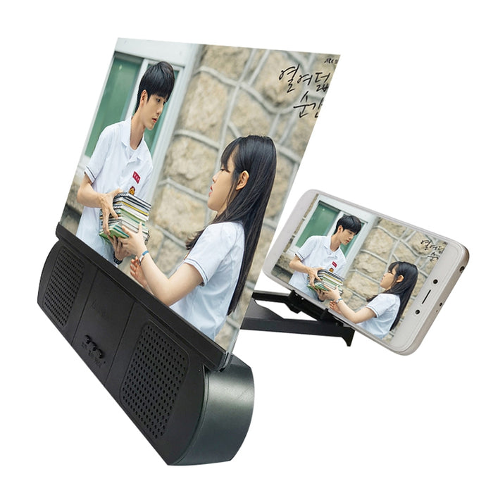Amplificador de pantalla de teléfono móvil recargable universal F9 de 10 pulgadas Amplificador de vídeo HD con soporte de ventosa de silicona y altavoz Bluetooth