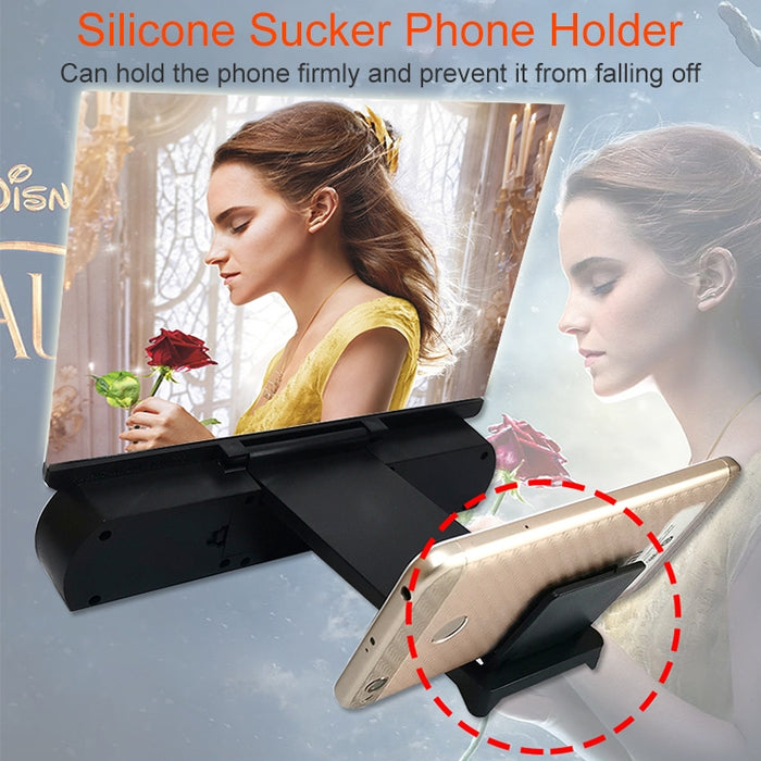 Amplificador de pantalla de teléfono móvil recargable universal F9 de 10 pulgadas Amplificador de vídeo HD con soporte de ventosa de silicona y altavoz Bluetooth