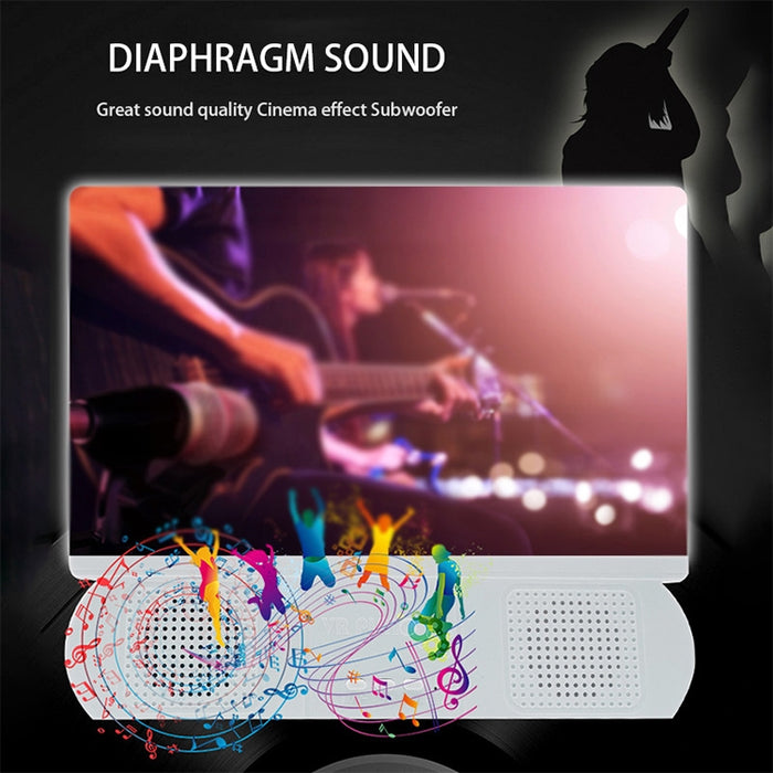Amplificador de pantalla de teléfono móvil recargable universal F9 de 10 pulgadas Amplificador de vídeo HD con soporte de ventosa de silicona y altavoz Bluetooth