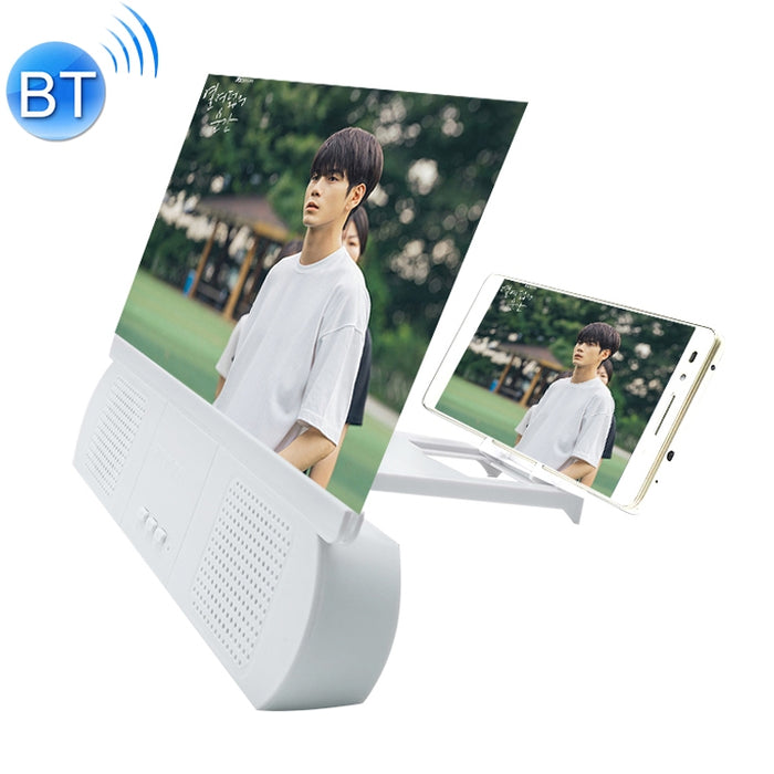 Amplificador de pantalla de teléfono móvil recargable universal F9 de 10 pulgadas Amplificador de vídeo HD con soporte de ventosa de silicona y altavoz Bluetooth