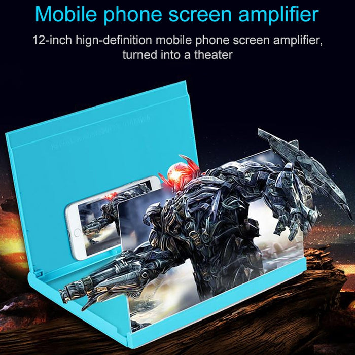 Amplificador de pantalla de teléfono móvil universal plegable giratorio F18 de 12 pulgadas Amplificador de vídeo HD con tarjeta de luz de bloque, versión en forma de libro