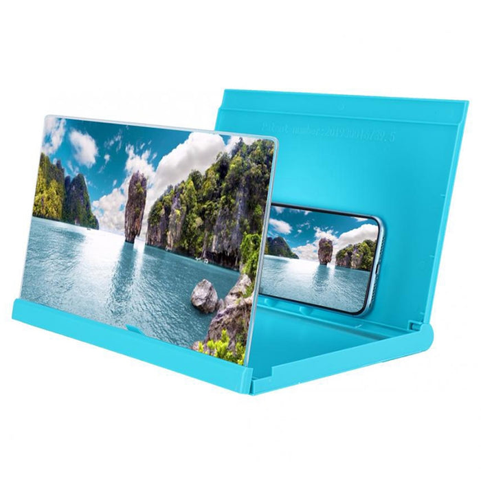 Amplificador de pantalla de teléfono móvil universal plegable giratorio F18 de 12 pulgadas Amplificador de vídeo HD con tarjeta de luz de bloque, versión en forma de libro
