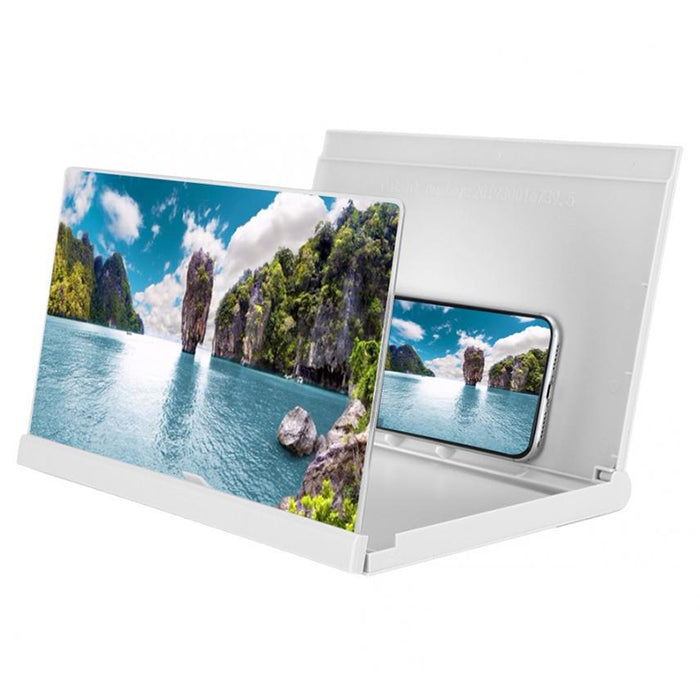 Amplificador de pantalla de teléfono móvil universal plegable giratorio F18 de 12 pulgadas Amplificador de vídeo HD con tarjeta de luz de bloque, versión en forma de libro