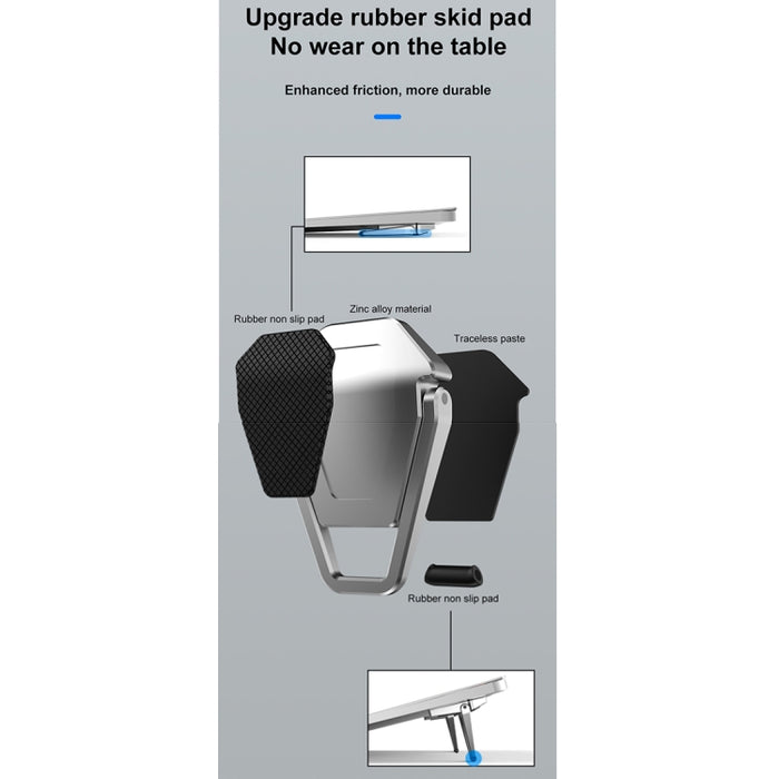 20 PCS R-JUST BJ01 Soporte plegable universal para computadora portátil con forma de escudo adhesivo
