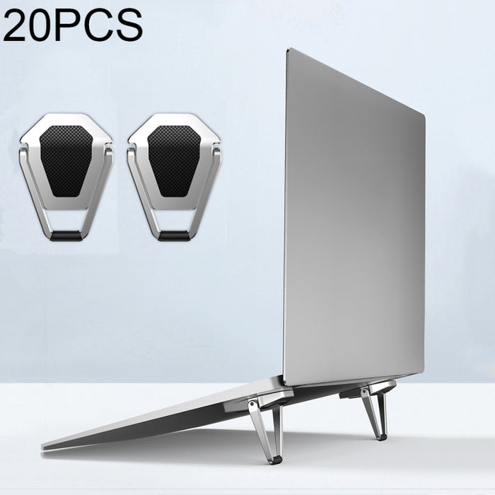20 PCS R-JUST BJ01 Soporte plegable universal para computadora portátil con forma de escudo adhesivo