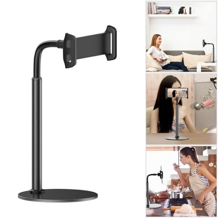 Soporte de escritorio giratorio de aleación de aluminio ZM-15, soporte perezoso para teléfonos móviles/tabletas de 4,7-12,9 pulgadas