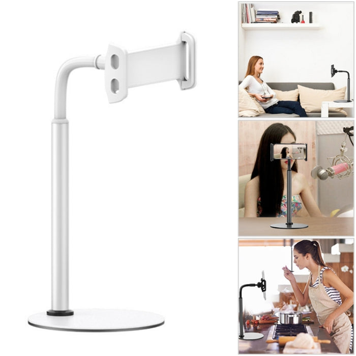 Soporte de escritorio giratorio de aleación de aluminio ZM-15, soporte perezoso para teléfonos móviles/tabletas de 4,7-12,9 pulgadas