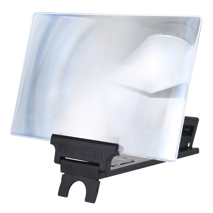 F6 Lupa de pantalla de teléfono móvil 3D plegable universal de 12 pulgadas con soporte perezoso