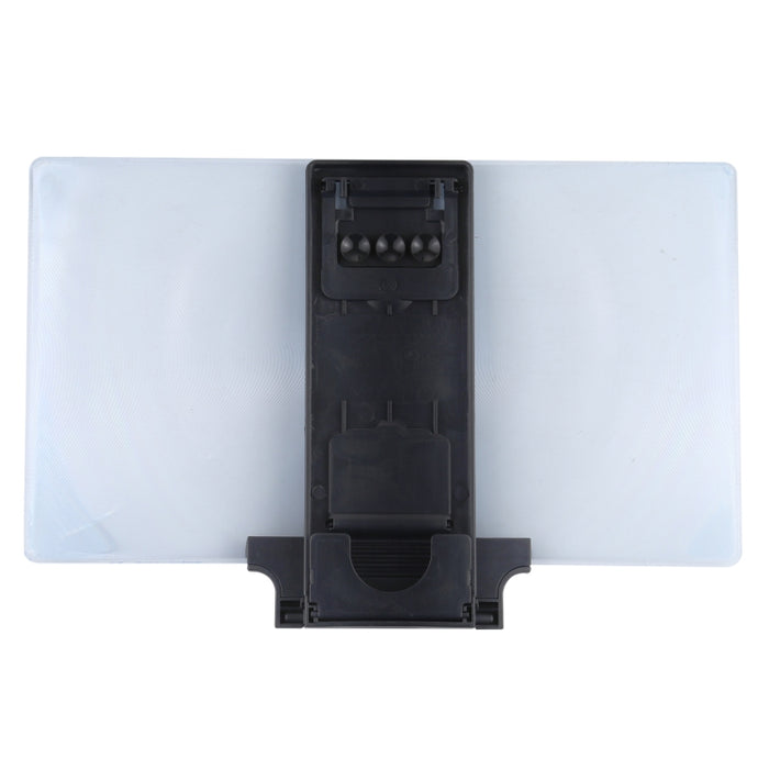 F6 Lupa de pantalla de teléfono móvil 3D plegable universal de 12 pulgadas con soporte perezoso