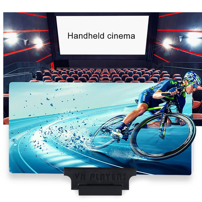 F6 Lupa de pantalla de teléfono móvil 3D plegable universal de 12 pulgadas con soporte perezoso